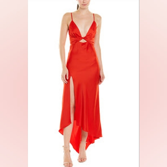 Ronny Kobo Collection Dresses & Skirts - NWT Ronny Kobo Red Satin Midi Dress